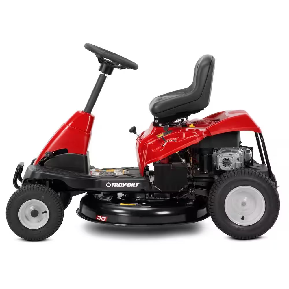 30 In. 10.5 HP Briggs and Stratton Engine 6-Speed Manual Drive Gas Rear Engine Riding Mower with Mulch Kit Included