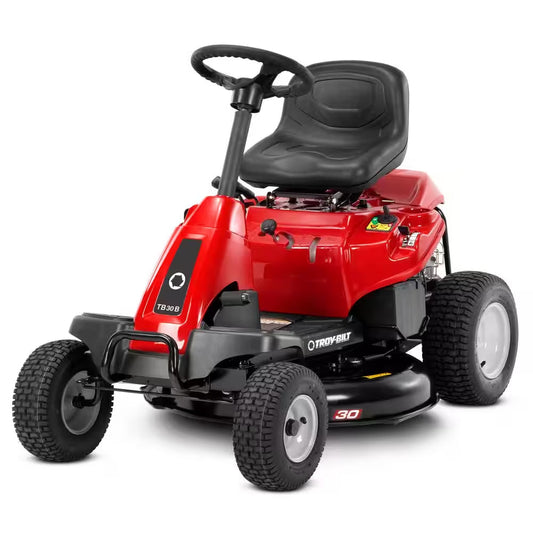 30 In. 10.5 HP Briggs and Stratton Engine 6-Speed Manual Drive Gas Rear Engine Riding Mower with Mulch Kit Included